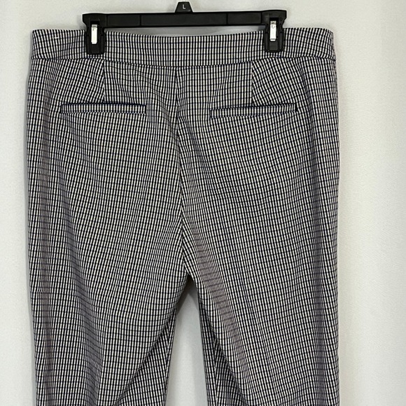 LOFT The Riviera Slim Pants Women Sz 12 Plaid Check Stretch Office Casual Preppy - Picture 10 of 16